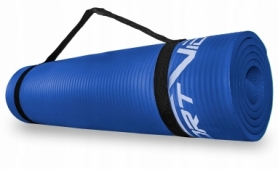 Килимок для йоги та фітнесу SportVida NBR 1 см SV-HK0069 Blue - Фото №3