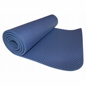 Коврик для йоги и фитнеса текстурированный SportVida NBR 1 см SV-HK0072 Blue - Фото №4