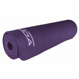 Коврик для йоги и фитнеса текстурированный SportVida NBR 1 см SV-HK0071 Violet - Фото №2