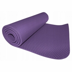 Коврик для йоги и фитнеса текстурированный SportVida NBR 1 см SV-HK0071 Violet - Фото №5