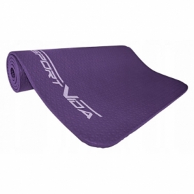 Коврик для йоги и фитнеса текстурированный SportVida NBR 1 см SV-HK0071 Violet - Фото №7
