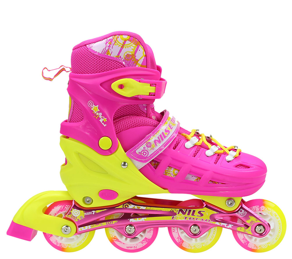 

Коньки роликовые раздвижные Nils Extreme Pink (NA1005A, Розовый