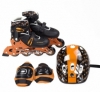 Коньки роликовые раздвижные Nils Extreme Set Black/Orange (NJ082)