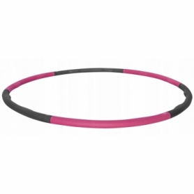 Обруч массажный Hula Hoop SportVida 100 см 1.2 кг SV-HK0156-2 Grey/Pink - Фото №3