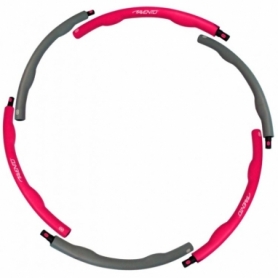Обруч массажный Hula Hoop SportVida 100 см 1.2 кг SV-HK0156-2 Grey/Pink - Фото №5