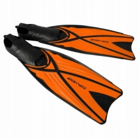 Ласты с закрытой пяткой SportVida SV-DN0006 оранжевые, размер S (38-39)