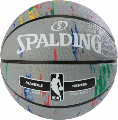 М'яч баскетбольний Spalding NBA Marble Outdoor Grey / Multi-Color №7