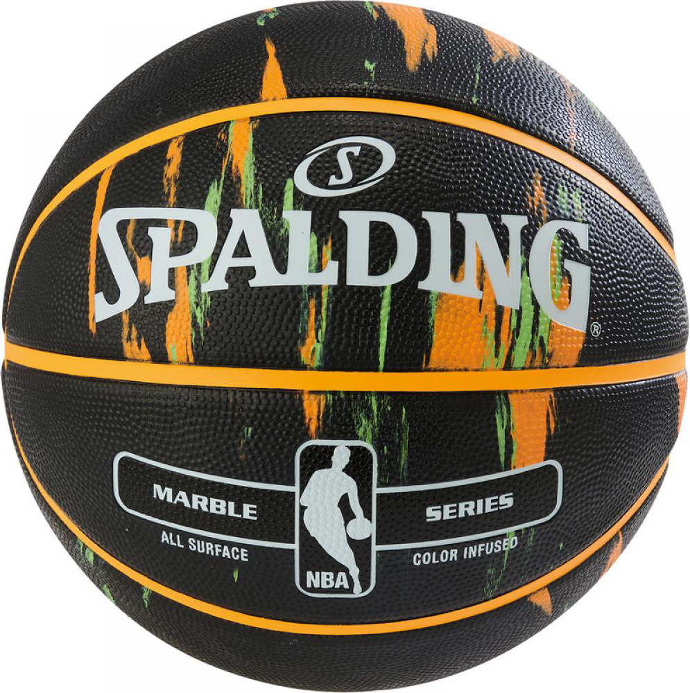 

Мяч баскетбольный Spalding NBA Marble Outdoor Black/Orange/Green №7