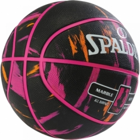 М'яч баскетбольний Spalding NBA Marble 4Her Outdoor Black / Pink / Orange №6 - Фото №2
