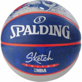 М'яч баскетбольний Spalding NBA Sketch Robot Outdoor №7