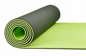 Коврик для йоги и фитнеса 4FIZJO TPE 6 мм 4FJ0032 Black/Green - Фото №3