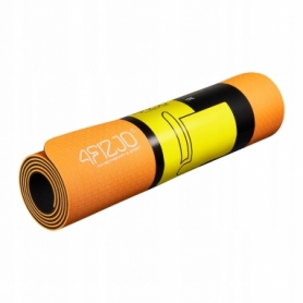 Килимок для йоги та фітнесу 4FIZJO TPE 6 мм 4FJ0034 Orange / Black - Фото №3