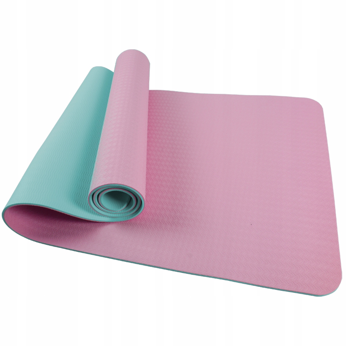 

Коврик для йоги (йога-мат) SportVida TPE 6 мм SV-HK0227 Pink/Sky Blue, Голубой