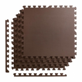 Покрытие напольное модульное ласточкин хвост 4FIZJO Mat Puzzle EVA 120x120x1 cм (4 шт.) Braun