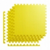 Покрытие напольное модульное ласточкин хвост 4FIZJO Mat Puzzle EVA 120x120x1 cм (4 шт.) Yellow