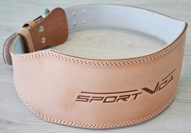 Пояс для тяжелой атлетики кожаный SportVida SV-AG0054 Beige - Фото №6
