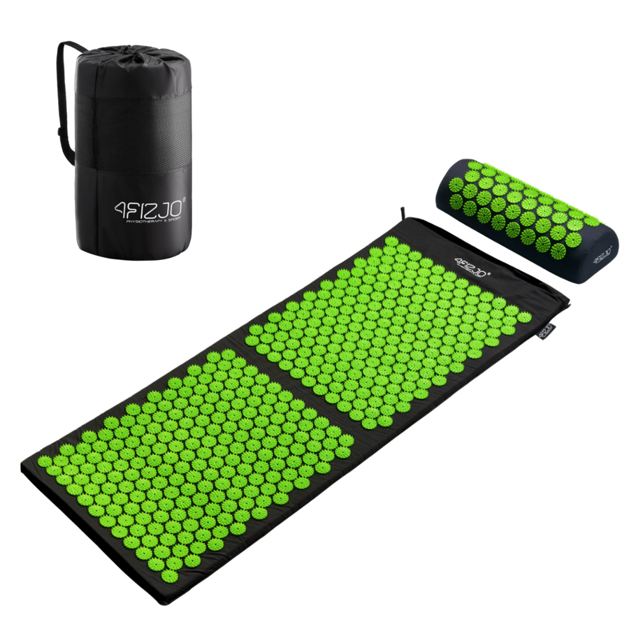 

Коврик акупунктурный с валиком 4Fizjo Аппликатор Кузнецова Black/Green (4FJ0048), 128 x 48 см, Зеленый