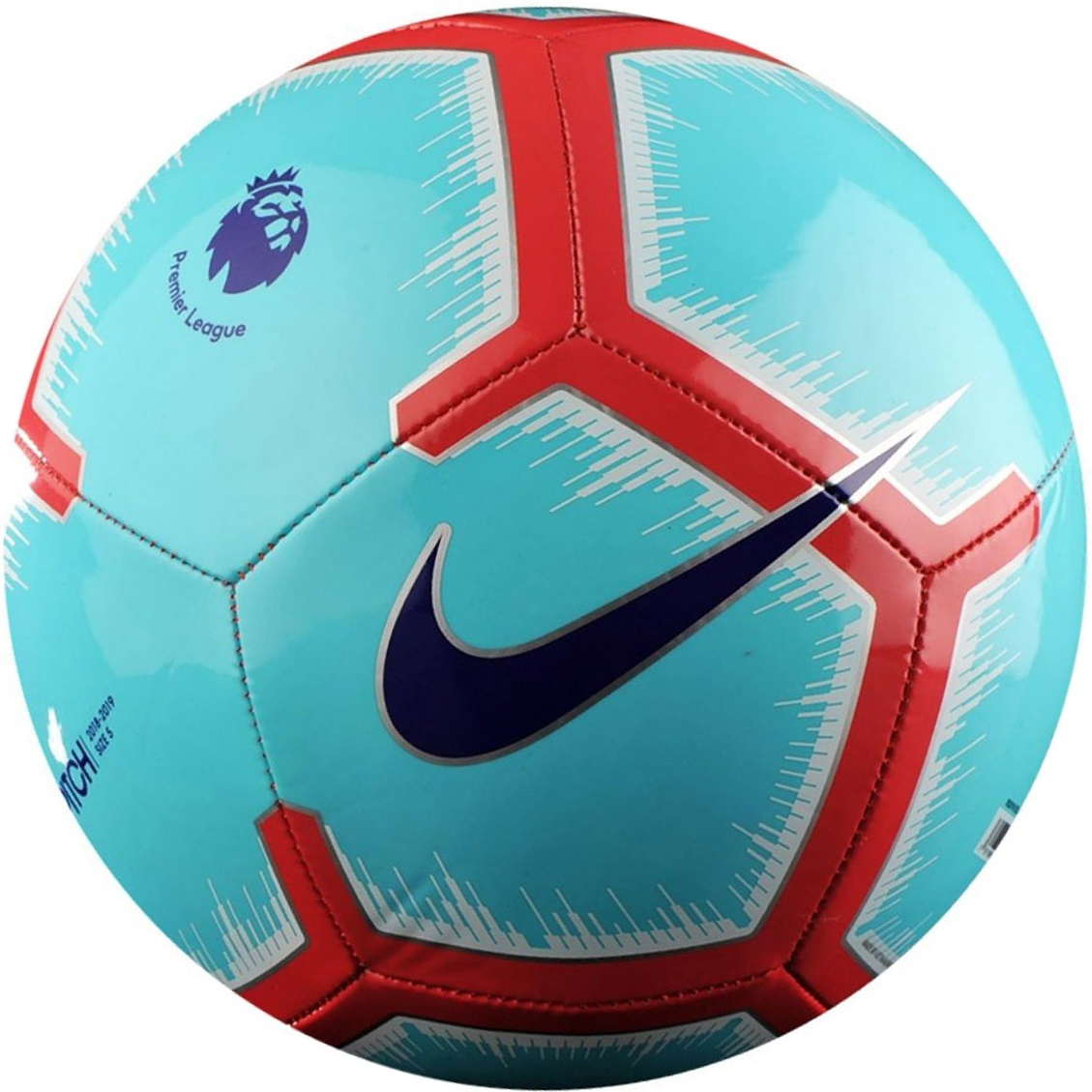 

Мяч футбольный Nike Premier League Pitch (SC3597-420) - голубой, №5