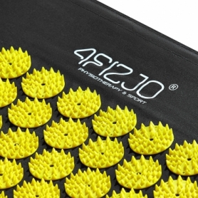 Коврик акупунктурный с валиком 4Fizjo Аппликатор Кузнецова (4FJ0086) Black/Yellow, 72 x 42 см - Фото №3