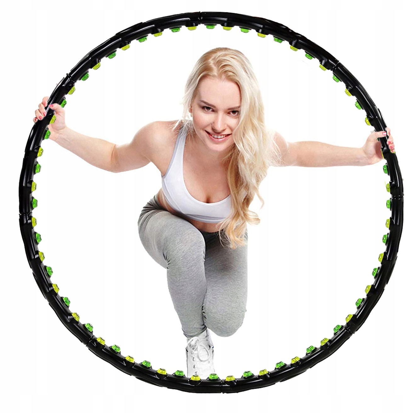 

Обруч массажный с магнитами Springos Hula Hoop 98 см черный (FA0096)