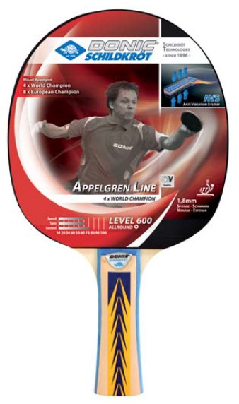 

Ракетка для настольного тенниса Donic-Schildkrot Appelgren 600 (723080), Красный