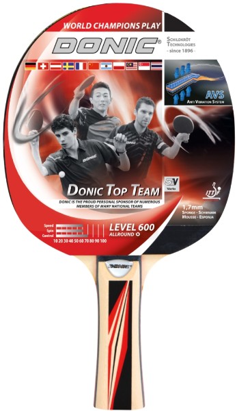 

Ракетка для настольного тенниса Donic-Schildkrot Top Team 600 (733236), Красный