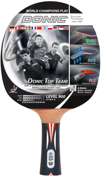 

Ракетка для настольного тенниса Donic-Schildkrot Top Team 900 (754199), Черный
