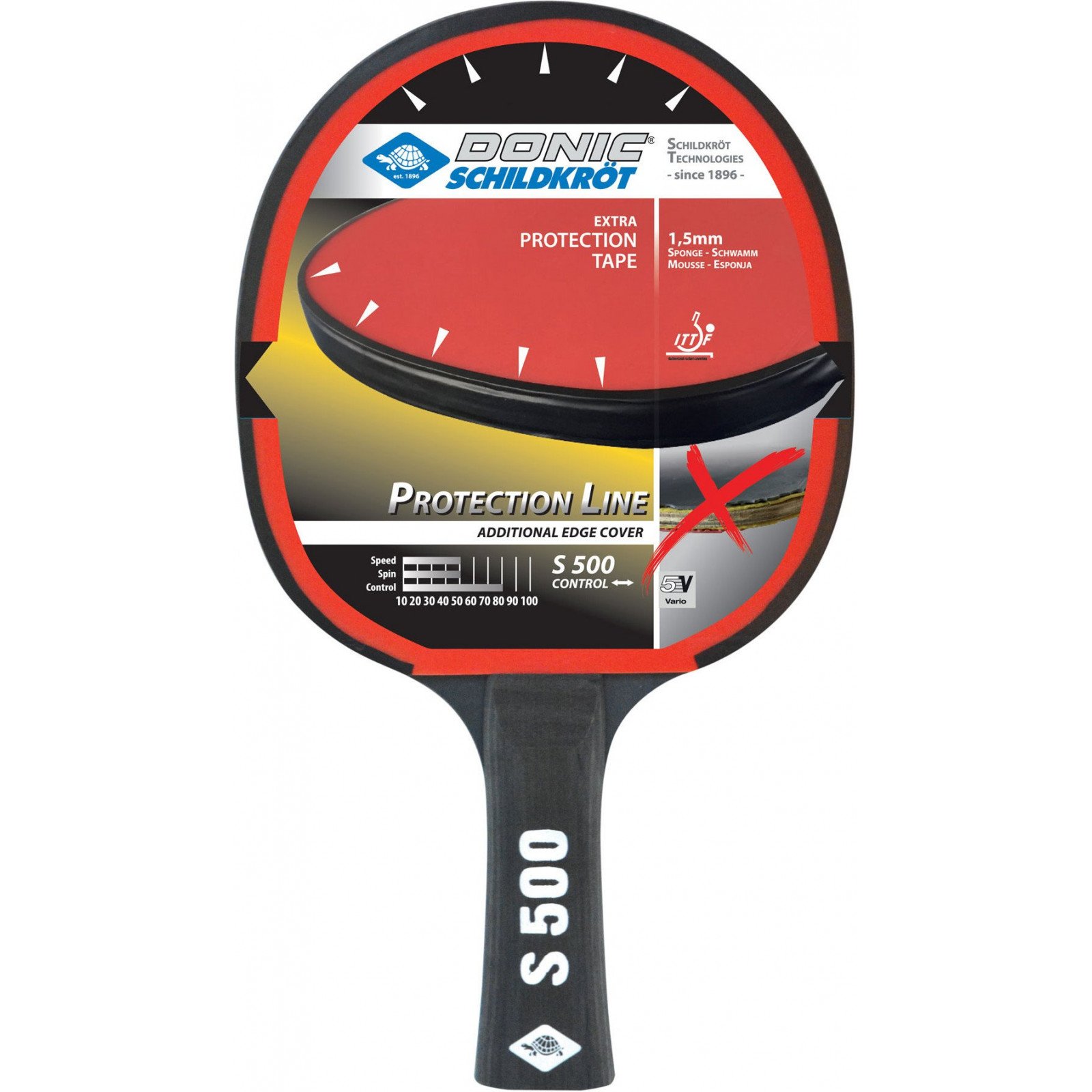 

Ракетки для пинпонга Donic-Schildkrot Protection line 500 (713055), Черный