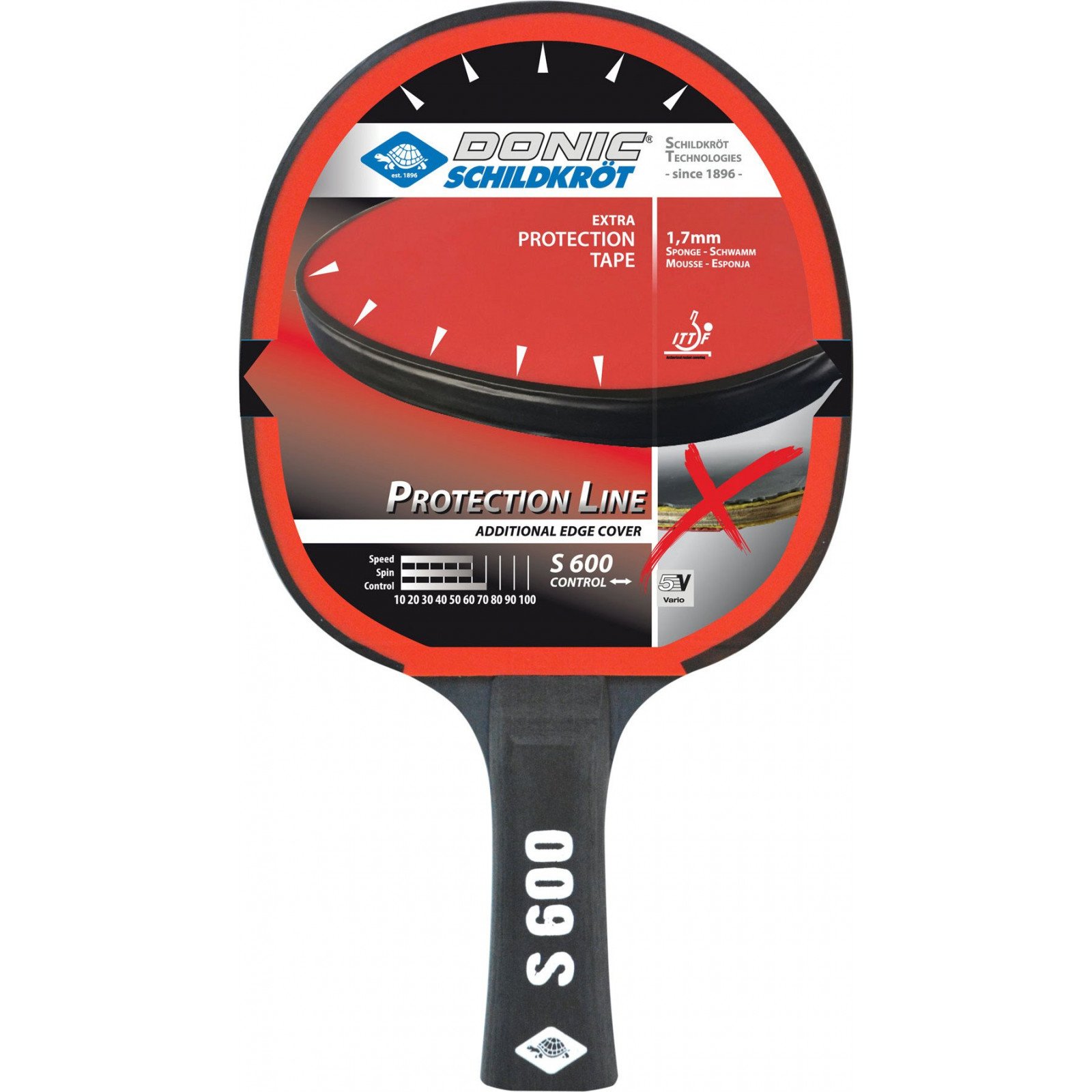 

Ракетки для пинпонга Donic-Schildkrot Protection line 600 (723056), Черный