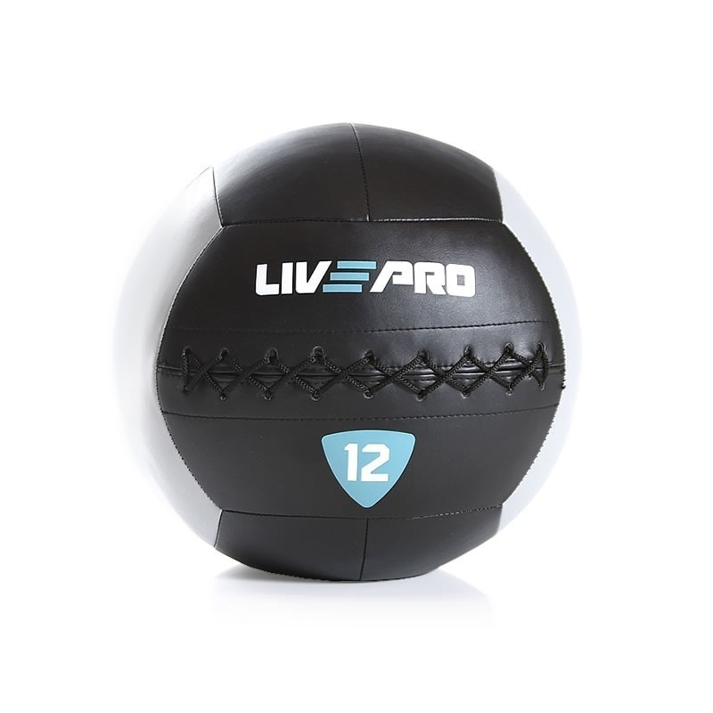 

Мяч для кроcсфита LivePro Wall Ball (LP8100-12), 12кг, Черный/серый