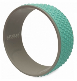 Колесо для йоги и фитнеса LiveUp Yoga Ring (LS3750-b), голубой