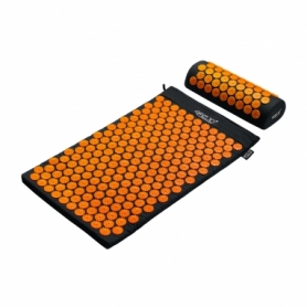 Коврик акупунктурный с валиком 4Fizjo Аппликатор Кузнецова (4FJ0042) Black/Orange, 72 x 42 см - Фото №2