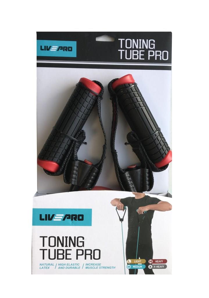 

Эспандер трубчатый LivePro Toning Tube Pro (LP8405-M), Черно/красный