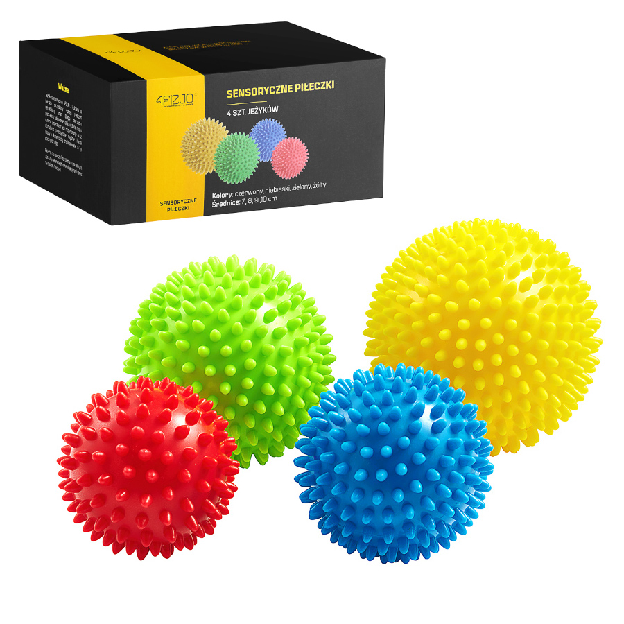 

Мячи массажные с шипами 4Fizjo Spike Balls (4FJ0115), 4шт, Разноцветный