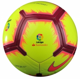 Мяч футбольный Nike La Liga Pitch (SC3318-702-5) - желтый, №5 - Фото №3