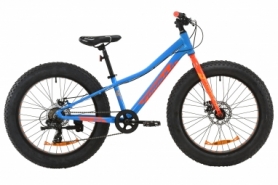 Велосипед горный фэтбайк Formula PALADIN DD 2020 - AL 24", рама - 12", Синий с красным и оранжевым (OPS-FR-24-190)