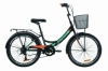 Велосипед складной Formula SMART 7 с задним багажником St, с крылом St, с корзиной 2020 - 24", Черно-оранжевый с бирюзовым (OPS-FR-24-221)