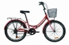 Велосипед складной Formula SMART 7 с задним багажником St, с крылом St, с корзиной 2020 - 24", Красный (OPS-FR-24-220)