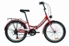 Велосипед складной Formula SMART 7 с задним багажником St, с крылом St, с фонарем 2020 - 24", Красный (OPS-FR-24-225)