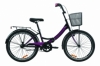 Велосипед складной Formula SMART с задним багажником St, с крылом St, с корзиной 2020 - 24", Черно-фиолетовый (OPS-FR-24-229)