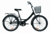 Велосипед складной Formula SMART с задним багажником St, с крылом St, с корзиной 2020 - 24", Черно-серый с белым (OPS-FR-24-232)