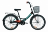 Велосипед складной Formula SMART с задним багажником St, с крылом St, с корзиной 2020 - 24", Черно-оранжевый с бирюзовым (OPS-FR-24-231)
