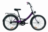 Велосипед складаний Formula SMART з заднім багажником St, з крилом St, з ліхтарем 2020 року - 24 ", Чорно-фіолетовий (OPS-FR-24-234)