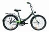 Велосипед складаний Formula SMART з заднім багажником St, з крилом St, з ліхтарем 2020 року - 24 ", Сіро-зелений з чорним (OPS-FR-24-233)