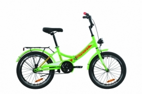 Велосипед складной Formula SMART с задним багажником St, с крылом St, с фонарем 2020 - 20", рама - 13", Зелено-красный с белым (OPS-FR-20-057)