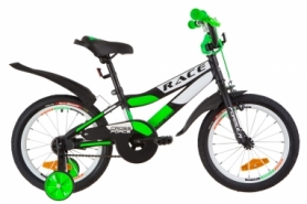Велосипед детский Formula RACE усиленный St с крылом Pl 2019 - 16", рама - 9", Черно-салатный (OPS-FRK-16-071)
