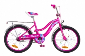 Велосипед детский 20" Formula FLOWER 14G St розовый с багажником зад St, с крылом St 2018