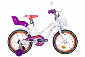 Велосипед дитячий Formula FLOWER PREMIUM 2020 року - 16 ", рама - 10", Біло-помаранчевий c фіолетовий (OPS-FRK-16-126)