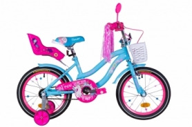 Велосипед детский Formula FLOWER PREMIUM 2020 - 16", рама - 10", Голубой (OPS-FRK-16-128)