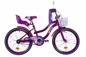 Велосипед детский Formula FLOWER PREMIUM 2020 - 20", Бело-оранжевый c фиолетов (OPS-FRK-20-124)